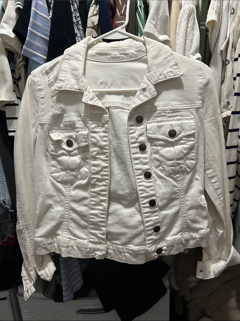Kut from the Kloth White Denim Jacket